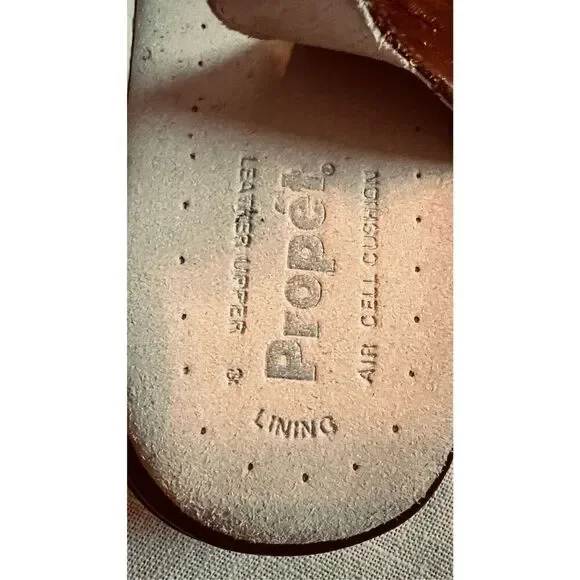 Propet Brown Leather Breeze Strappy Sandals SZ 8.5 W0001 - Picture 5 of 10